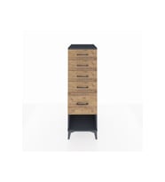 Kronos Dolap 5 Çekmeceli 44x59x134 Antrasit-Çam