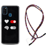 Samsung M21 M22 M23 M30 M31S M32 Kılıf Boyun Asklı Rasta Silikon Love Brain 1722