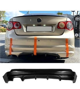 Vw Jetta Mk5 Arka Ek 2005 2006 2007 2008 2009 2010 Mat Siyah Arka-difizör-bodykit-ek-karlık