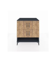 Kronos Şifonyer 4 Raflı 4 Kapaklı 88x59x96 Antrasit-Çam