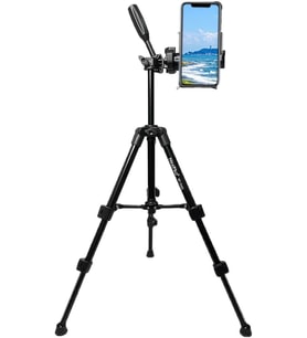 Yüksekliği 105 cm, taşınabilir masaüstü tripod cep ve aksiyon kameraları için
