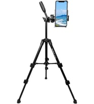 Yüksekliği 105 cm, taşınabilir masaüstü tripod cep ve aksiyon kameraları için