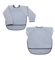 Miniboni Uzun Kol Önlük - Kısa Kol Önlük Seti - Grey