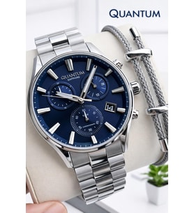 Quantum Sapphire Camlı İtalyan Bileklik Hediyeli 2 Yıl Garantili 10 Atm Erkek Kol Saati 1193.390