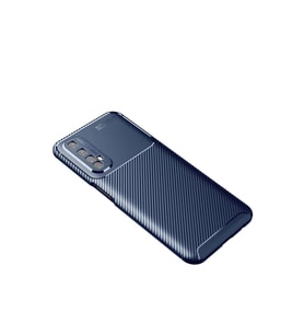 Realme 7 Kılıf Auto Fus Karbon Kapak - Lacivert