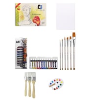 Alex Schoeller 25x35 Resim Defteri 120gr 15 Yaprak-Art-X 12 ML 12 'li Akrilik Tuval Set