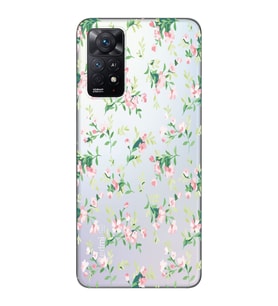 Redmi Note 12 Pro 4G Uyumlu Çiçek Desenli Şeffaf Telefon Kılıfı
