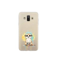 Samsung Galaxy J7 Duo ile Uyumlu Splash Mirket Tasarımlı Şeffaf Silikon Kılıf