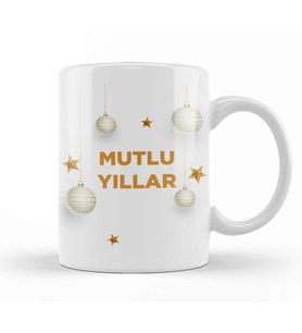 Yeni Yıl Hediyesi Mutlu Yıllar 03 Kupa Bardak Porselen