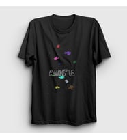 Presmono Unisex Siyah Space Among Us T-Shirt