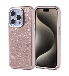 Apple iPhone 15 Pro Uyumlu Kılıf Taşlı Tasarımlı Zore Kapi Kapak (Gold)