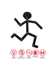 EspriToys Siyah Wooden Man Memo Game - Çöp Adam ve Çubuk Adam Hafıza Oyunu
