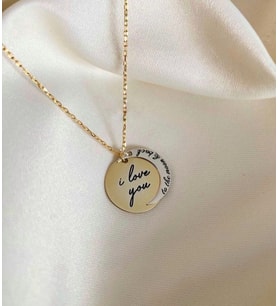 Kişiye Özel 925 Ayar Gümüş I Love You To The Moon & Back Kolye