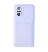 Xiaomi Redmi Note 10 Pro Kılıf Kelvin Kartvizitli Silikon - Lila