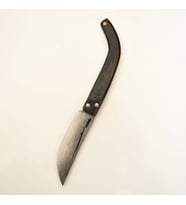 Tapan Av & Çoban Bıçağı Teke Boynuzu Kara Çelik 23,5 cm C10,5 - S13 cm Siyah Dövme Çelik El Yapımı
