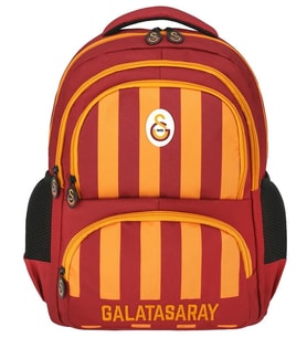 Galatasaray Nakışlı Sarı Kırmızı Çubuk Desenli Erkek Çocuk Okul ve Günlük Sırt Çantası - ME25539