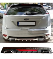 Ford Focus Mk2 HB Siyah Difüzör Difizör Kare Egzoz Görünüm Reflektörlü
