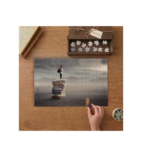 Okudukça Yükselen Çocuklar Tasarımı 240 parça Ahşap Puzzle Ahşap Kutuda MP00706