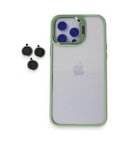 iPhone 14 Pro Kılıf Roblox Lens Standlı Kapak - Yeşil