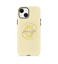 iPhone 15 Plus Vorian Çift Katmanlı MagSafe Kılıf Just A Girl Lemon