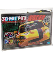 3D Art Pad Yarış Arabası / 3D Yarış Arabası Gözlüklü Kitap Poster Boyama