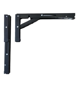 Mandallı Katlanır Masa Ayağı 1 Çift Siyah 40cm