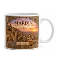 Mardin Plakalı Dar Sokaklar Taş Evler Mezopotamya Manzaralı Telkari Kupa Bardak Hediye
