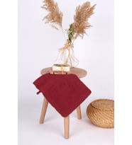 %100 Pamuk 15x21 Havlu Banyo Kesesi (Bordo)