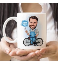 Kişiye Özel Bisiklet Tamircisi Erkek Karikatürlü Kupa Bardak