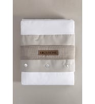 Koza Home Dave Gri Sedef Düğmeli Çift Kişilik Nevresim Takımı 200x220 4 Yastık 5042