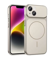 ?Phone 13-14 ile Uyumlu 17 Pro G�r�n�ml� Magsafe Destekli Kablosuz ?arj �zellikli Kamera Lens Korumal? ??k Metal G�r�n�ml� Telefon K?l?f?