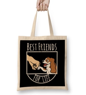 Cavalier King Charles Spaniel Best Friends For Life Bez Çanta Uzun Saplı