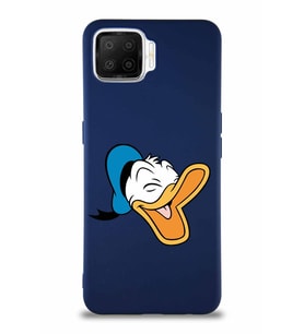 Oppo A73 Soft Premier Kapak Donald Duck-E Tasarımlı Silikon Kılıf - Lacivert (Şeffaf)