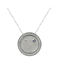Söğütlü Silver zirkon taşlı rodyumlu ayetelkürsü plaka
