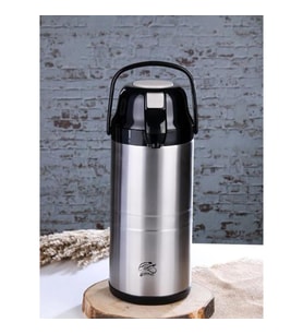 Cooker 4,5 Litre İnox Pompalı Çelik Termos CKR-2009 Siyah