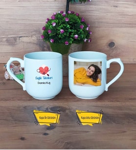 Sağlık Teknikeri Kupa Bardak Oval Fotoğraflı Tıp Bayramı Hediyesi