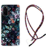Samsung A02S A03S A10 A12 A13 A21S A22 Kılıf Boyun Asklı Rasta Silikon Great Flowers 1304