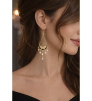 LUNA KELEBEK TAŞLI SALLANTILI KÜPE ÖZEL GÜN ŞIK KÜPE KRİSTAL TAŞLI SİYAH TAŞ DETAYLI HEDİYELİK (Rose Gold Altın)