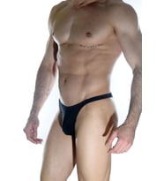 Erkek Arkası Büzgülü Siyah Brazillian Slip