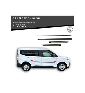 FORD TOURNEO COURIER YAN KAPI KORUMA ÇITASI PLASTİK + KROM