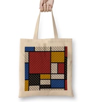 Mondrian in a Sofa-Style Bez Çanta Uzun Saplı