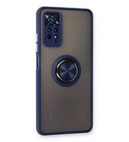 ERTAN Redmi Note 11 Pro Kılıf Montreal Yüzüklü Silikon Kapak - Lacivert