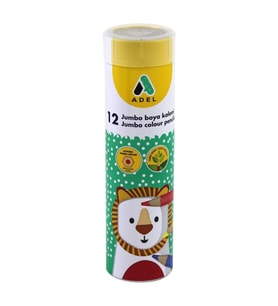 Jumbo Hexa Kuru Boya Kalemi Tam Boy 12 Renk Tüp