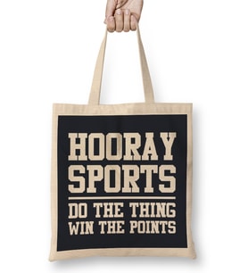 Hooray Sports Do The Thing Win The Points Sloga Bez Çanta Uzun Saplı