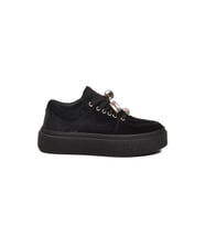 Guja Kahve Nubuk Bağcıklı Yüksek Taban Kadın Sneaker 25K475 Z (Siyah)