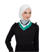 Filistin Bayrak Renkleri Çerçeveli Filistin Kefiye Desenli  Küçük Fular 45*45 Unisex S100029