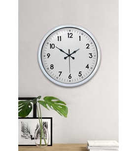 40 cm Beyaz Metal Standart Duvar Saati