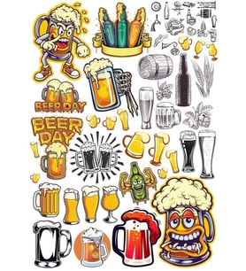 Bira Sticker Set 3 20 Parça Telefon, Tablet, Defter, Laptop Sticker