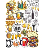 Bira Sticker Set 3 20 Parça Telefon, Tablet, Defter, Laptop Sticker