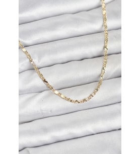 CM 14K Gold Renk Lazerli Zincir Model Kadın Kolye